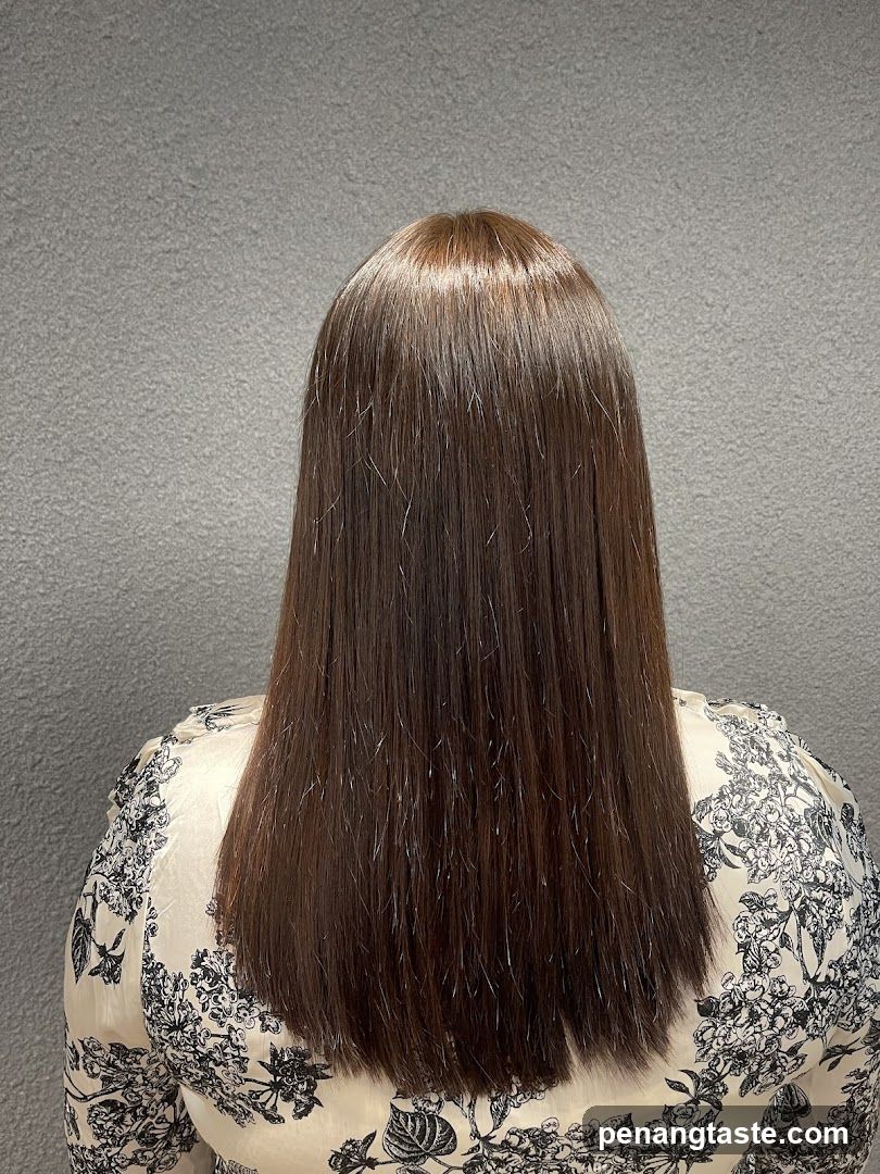 Woman's long brown hair