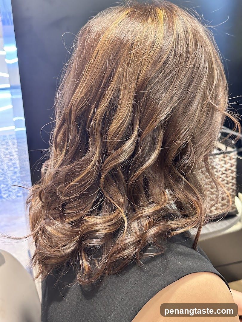 Wavy Brown Hair with Highlights