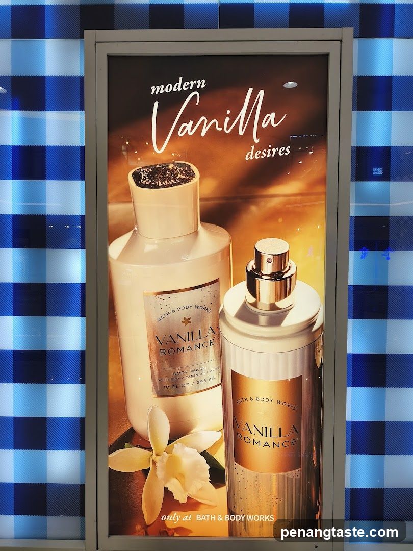 Bath & Body Works Vanilla Romance Advertisement