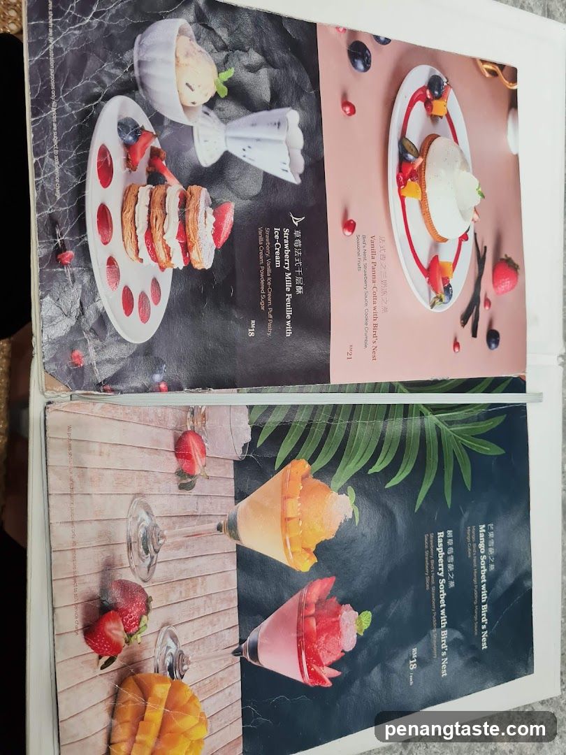 Dessert Menu