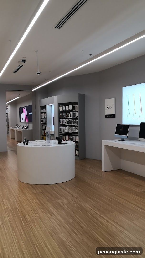 Modern electronics store interior