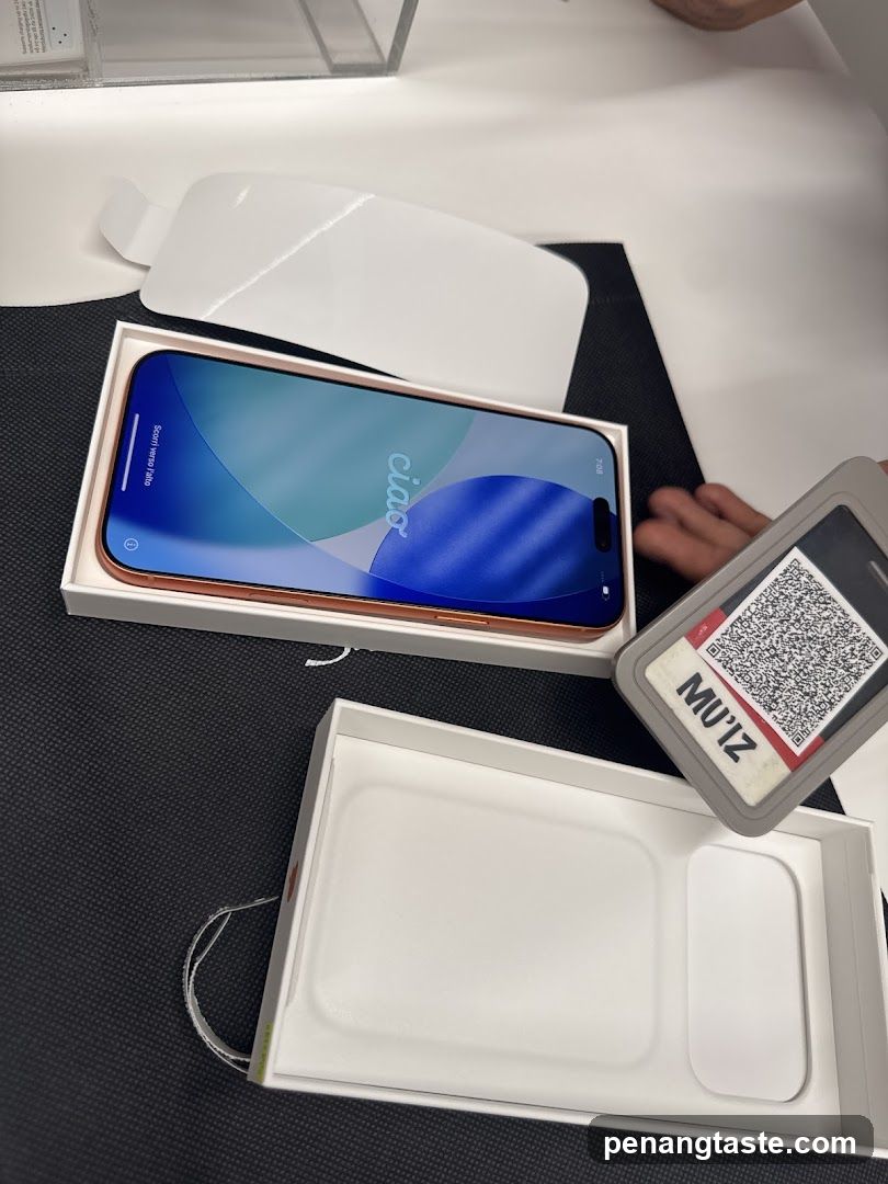 Unboxing a new iPhone