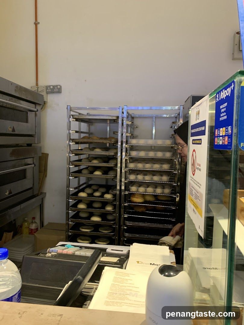 Bakery Interior with Baking Racks