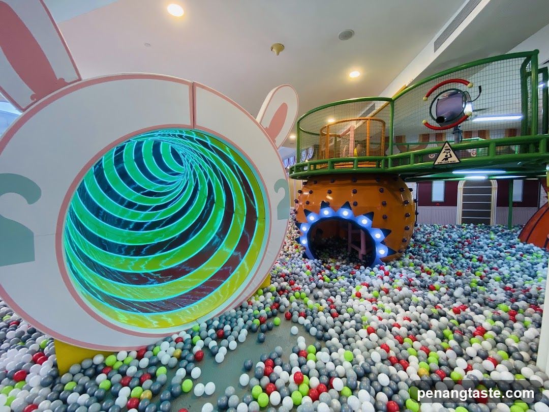 Indoor Playground with Ball Pit and Tunnel