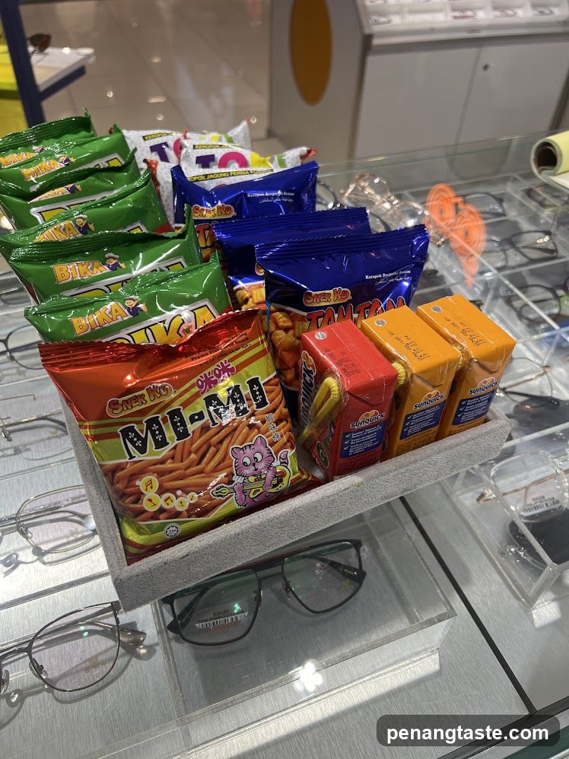 Snack Display in Eyewear Store