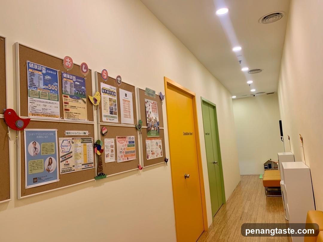 Clinic Hallway with Information Boards