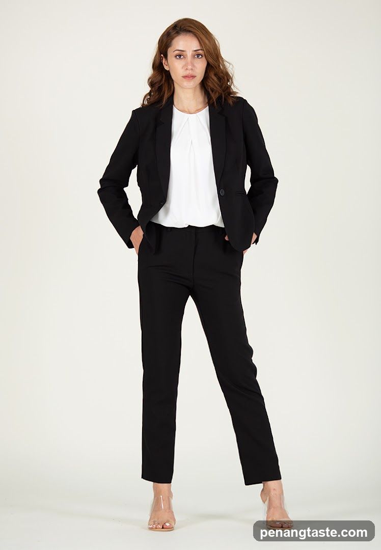Woman in Black Suit