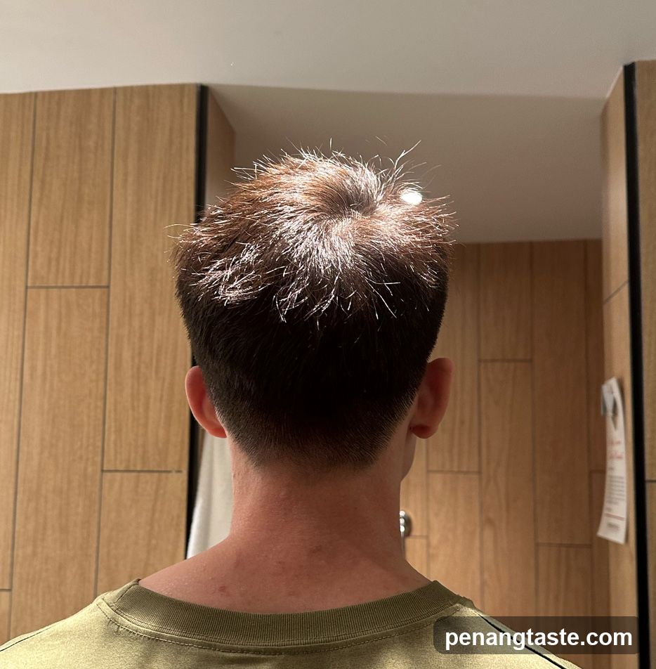 Back of Head with Spiky Hair
