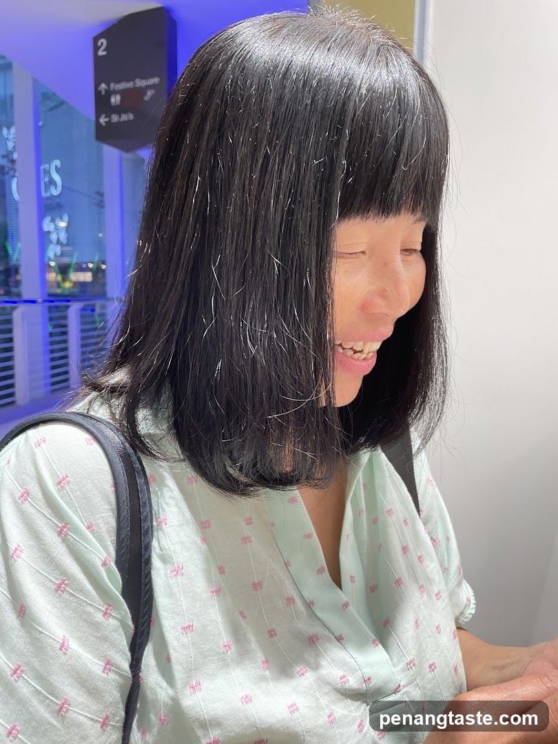 Woman smiling