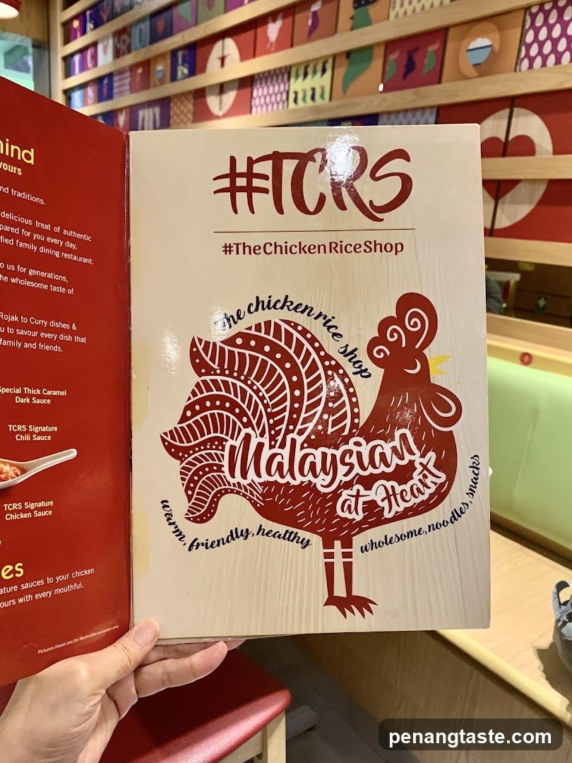 Hand holding TCRS menu
