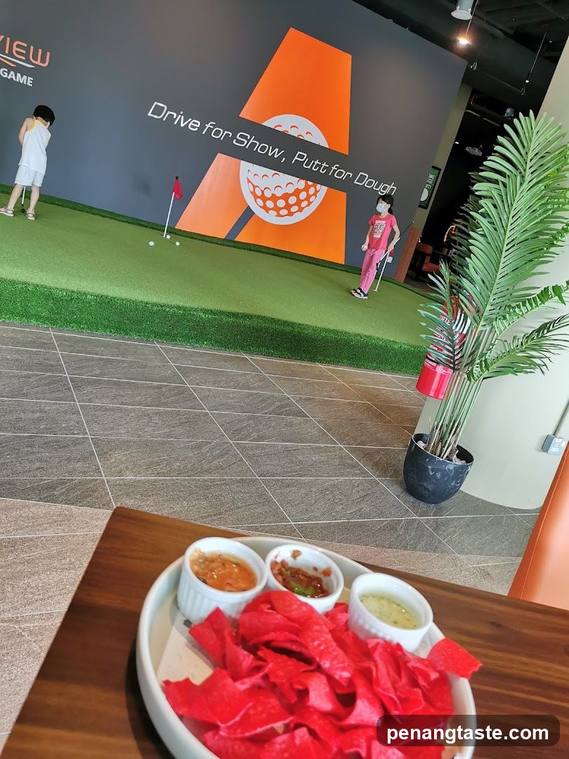 Mini Golf Entertainment Area with Appetizers