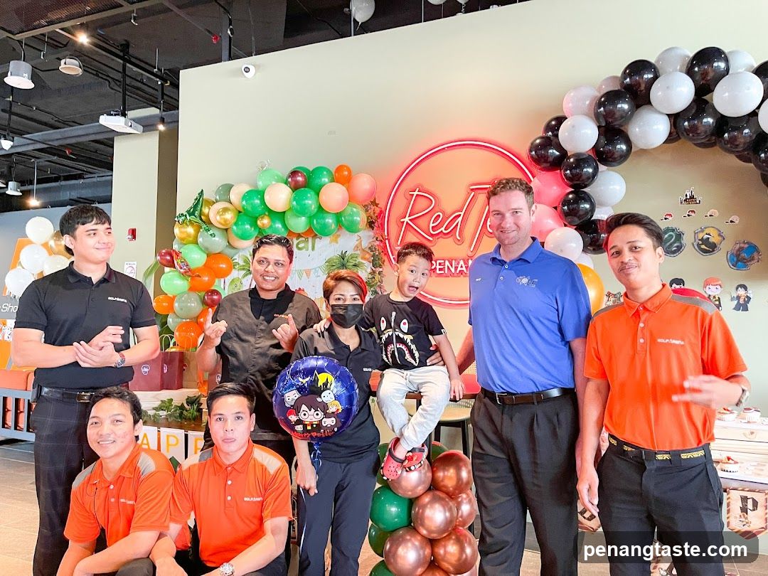 Group Posing with Balloons