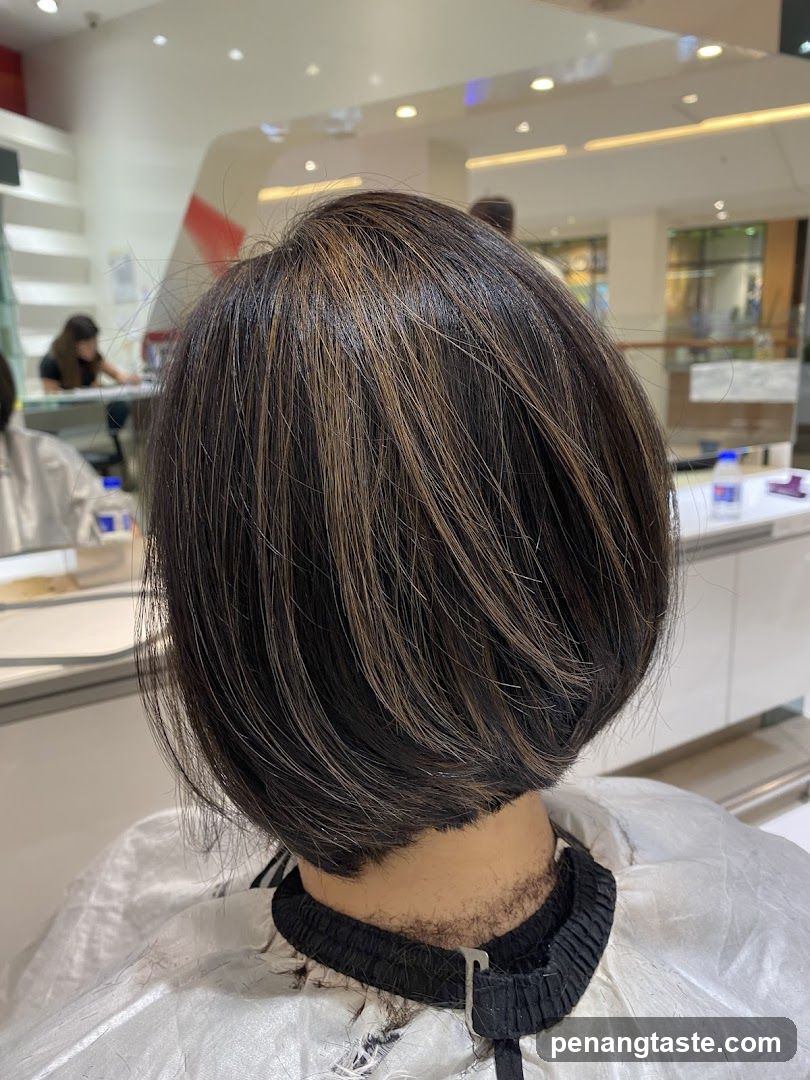 Bob haircut with highlights