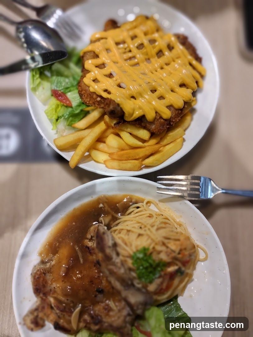 Two Plates of Food