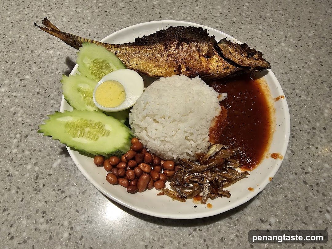 Nasi Lemak with Fried Fish