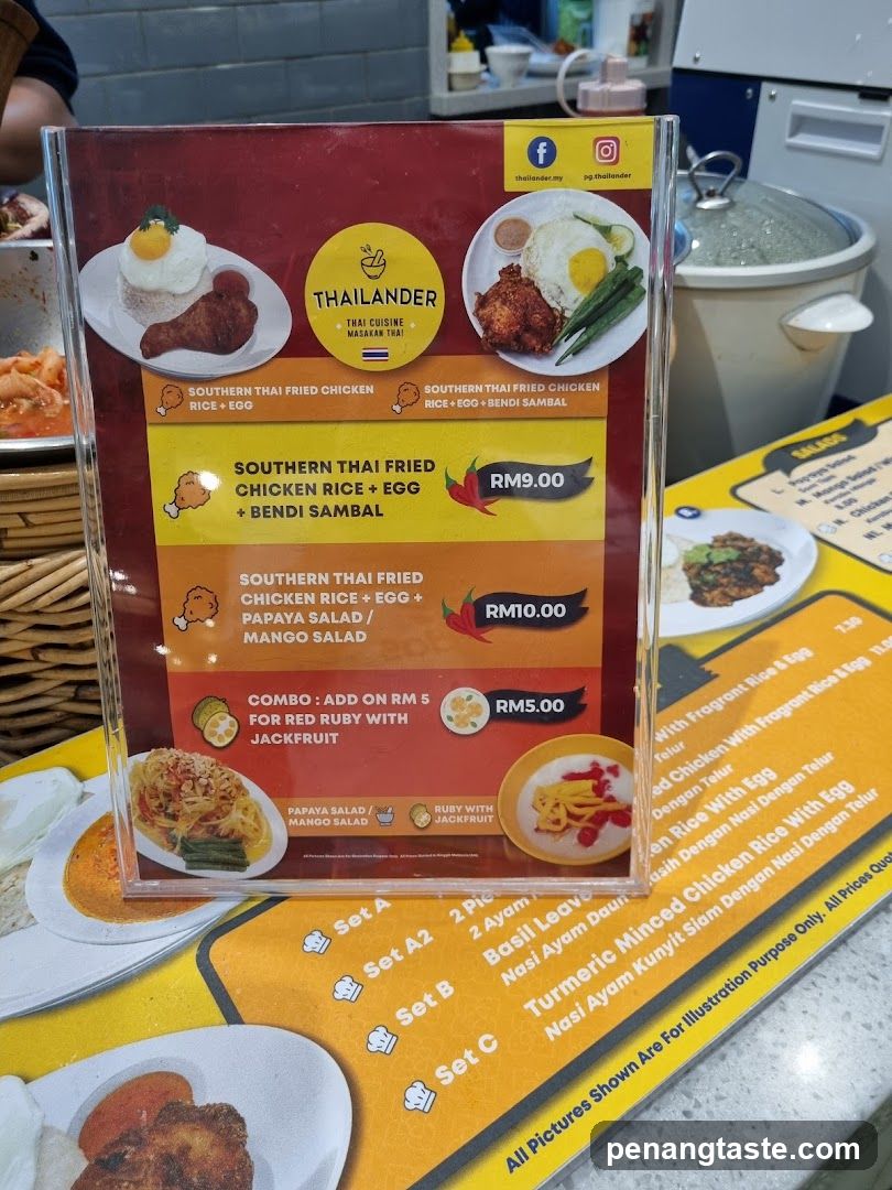 Thailander Menu