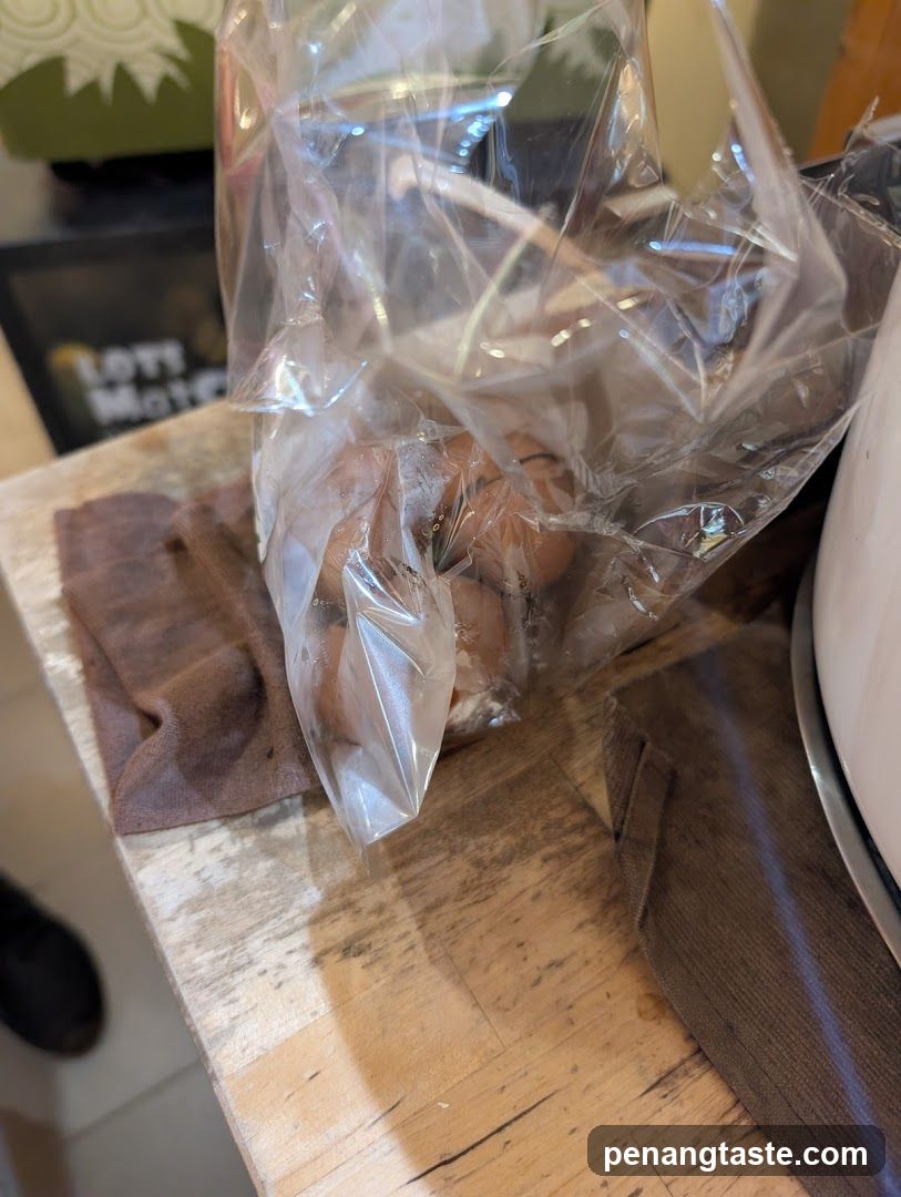 Eggs in a plastic bag