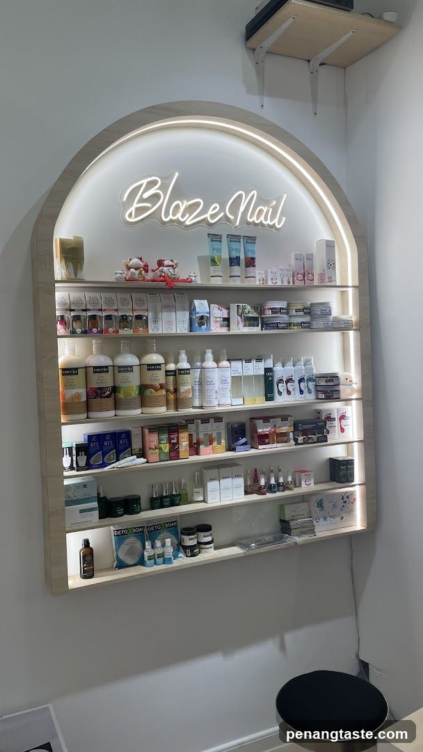 Blaze Nail Salon Display Shelf