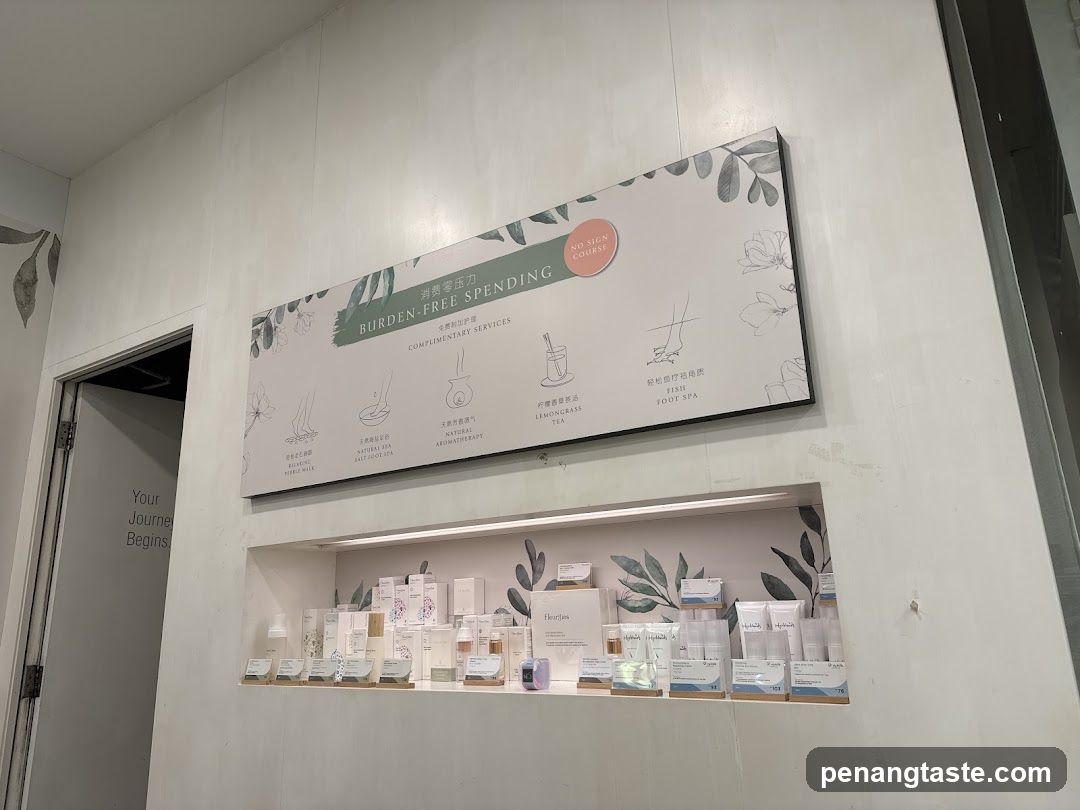 Spa Services and Products Display