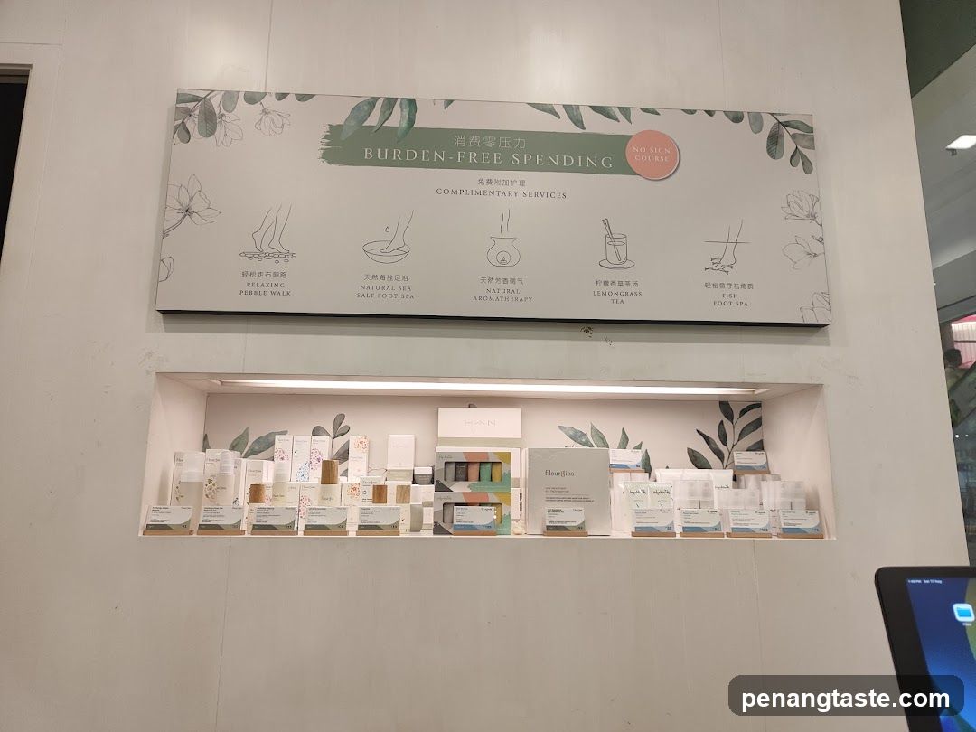 Complimentary Services Sign and Products