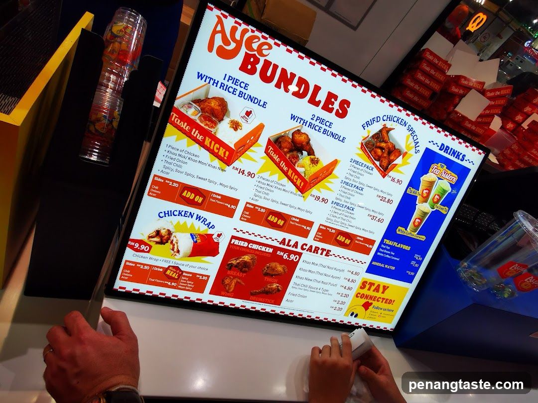 Ayee Bundles Menu Board