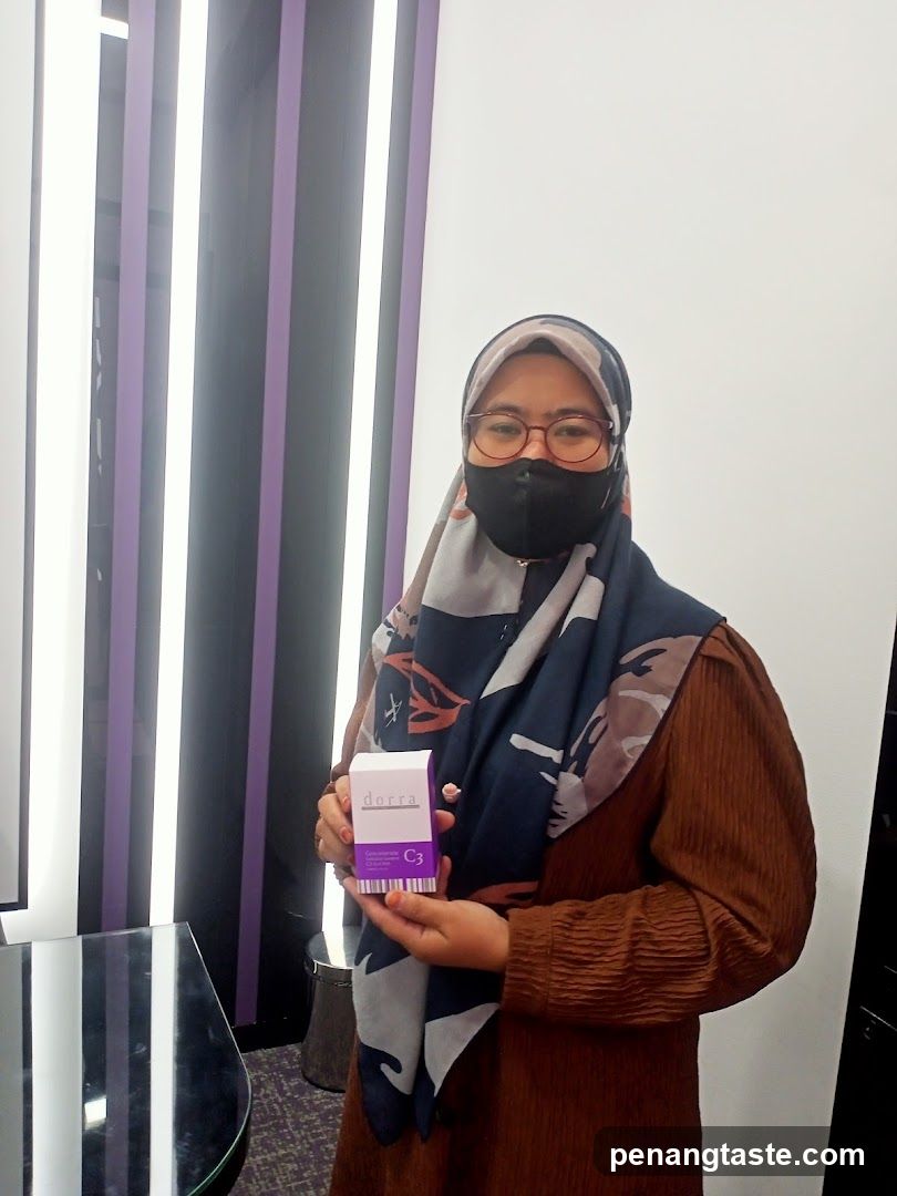 Person holding product in interior setting