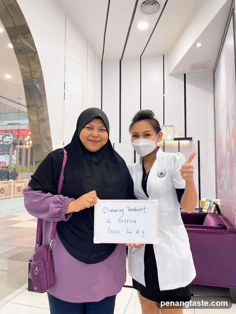 Two women in a clinic or wellness center