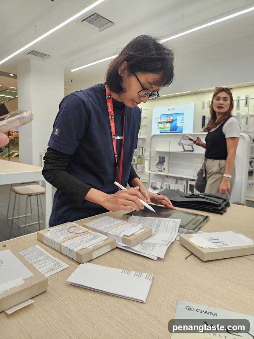 Store Interior with Staff and Customers