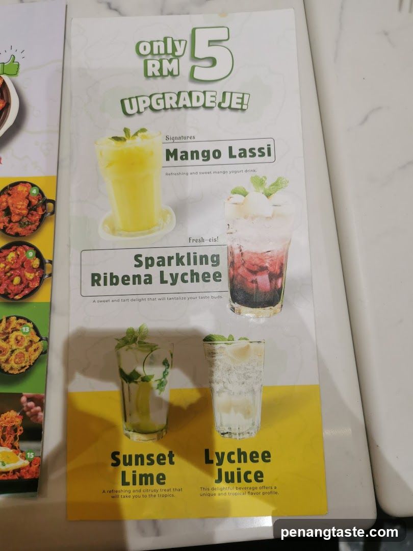 Upgrade Je! Beverage Menu