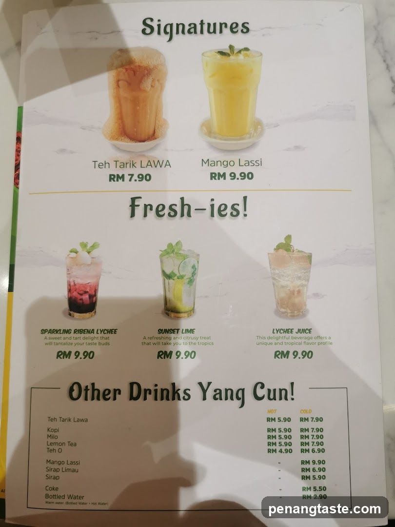 Beverage Menu Page