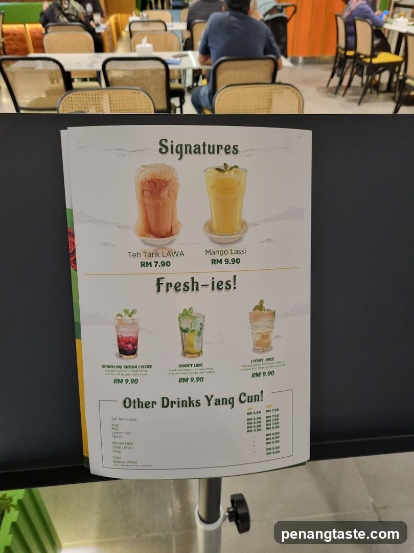 Drink Menu Display