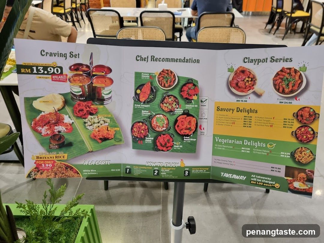 Craving Set Menu Board