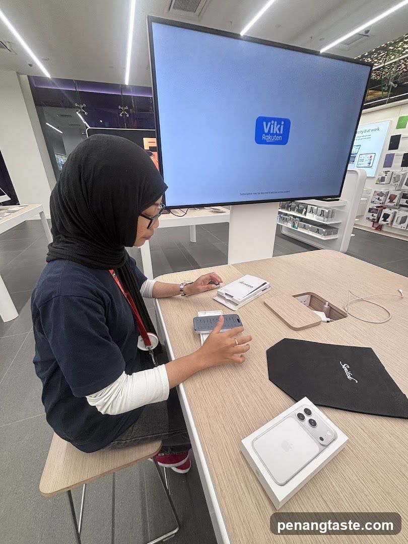 Store Interior with Customer and Display