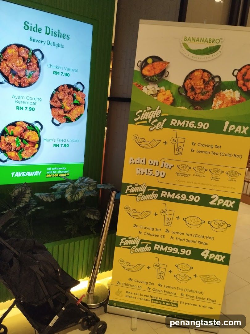 Banana Bro Menu Display