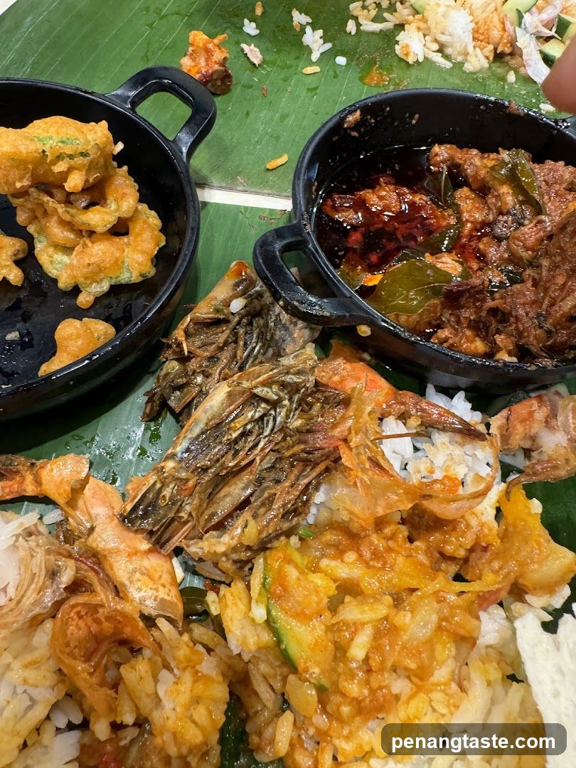 Food served on banana leaf