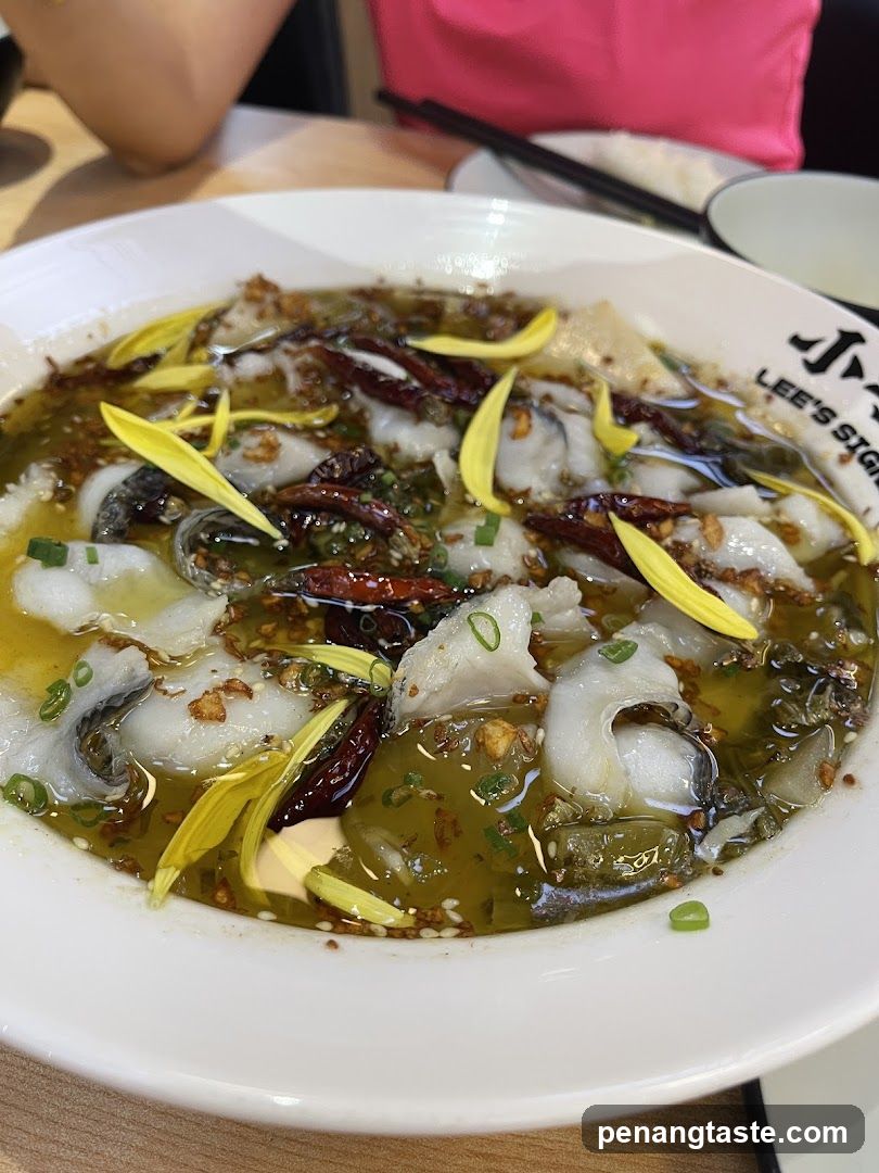 Food dish in restaurant interior