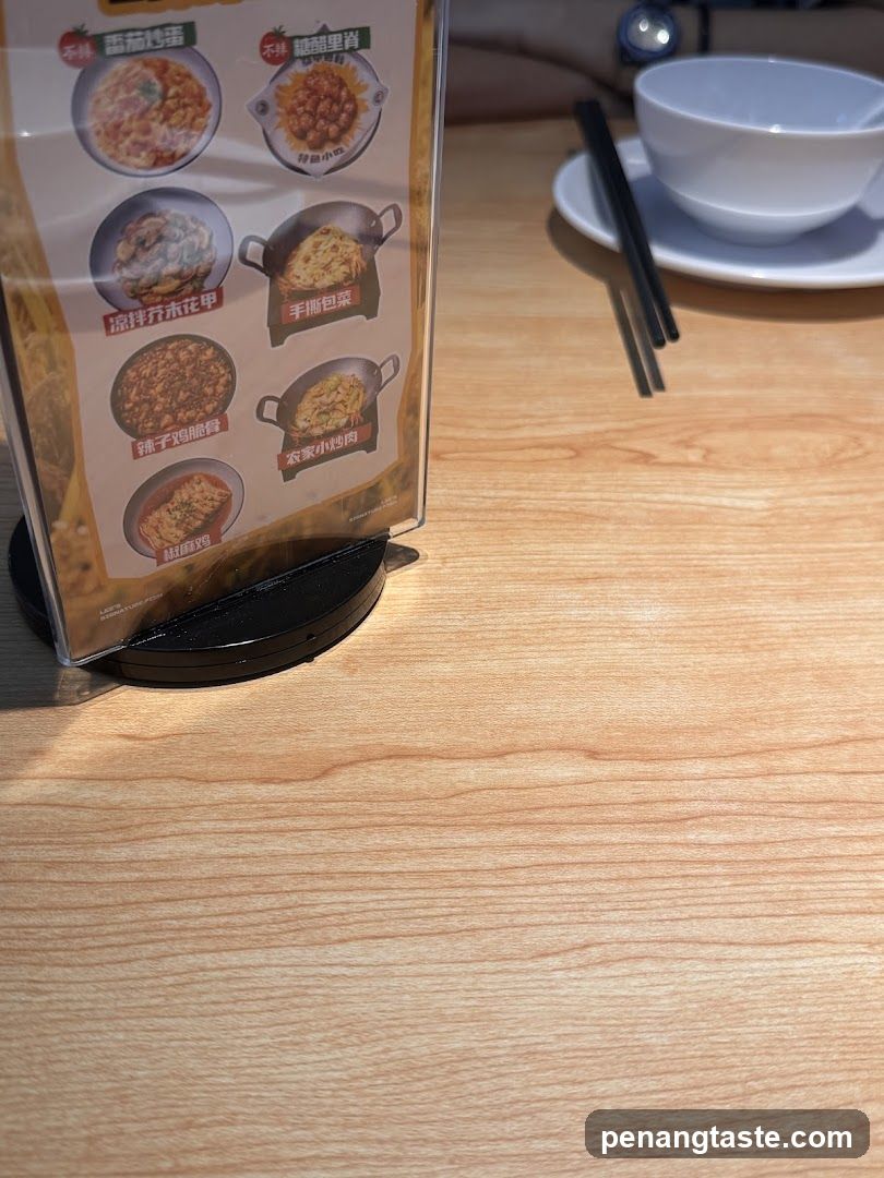 Dining Table with Menu Stand