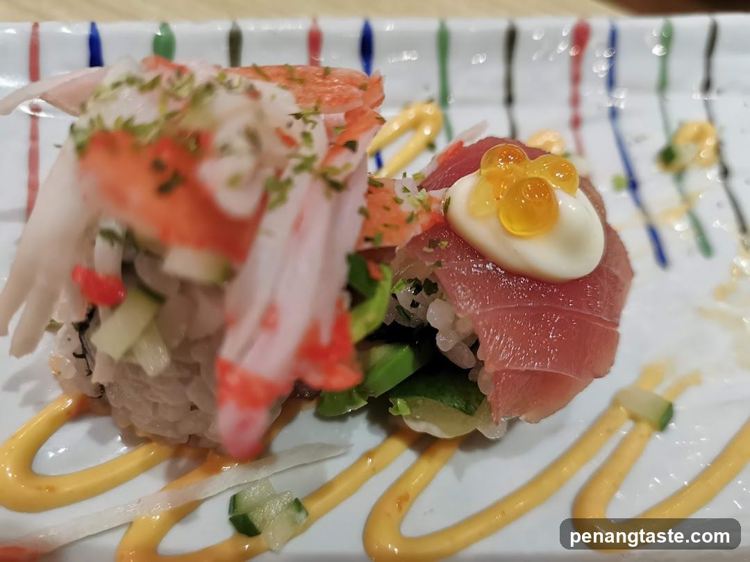 Sushi Platter with Tuna and Crab Sticks
