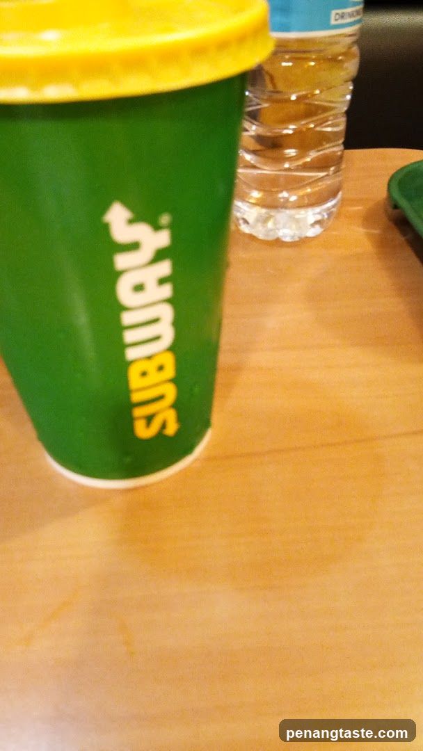 Subway Cup and Water Bottle
