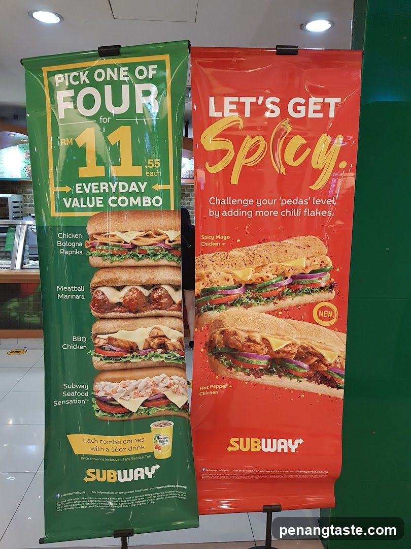 Subway Combo and Spicy Challenge Advertisements