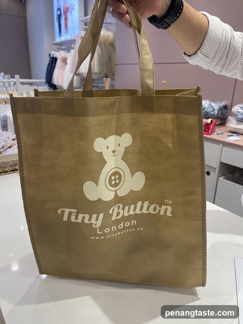 Tiny Button Shopping Bag