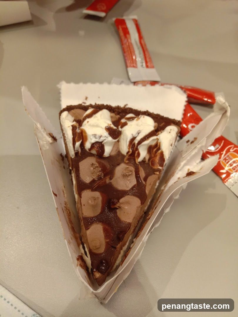 Slice of Chocolate Pie with Whipped Cream