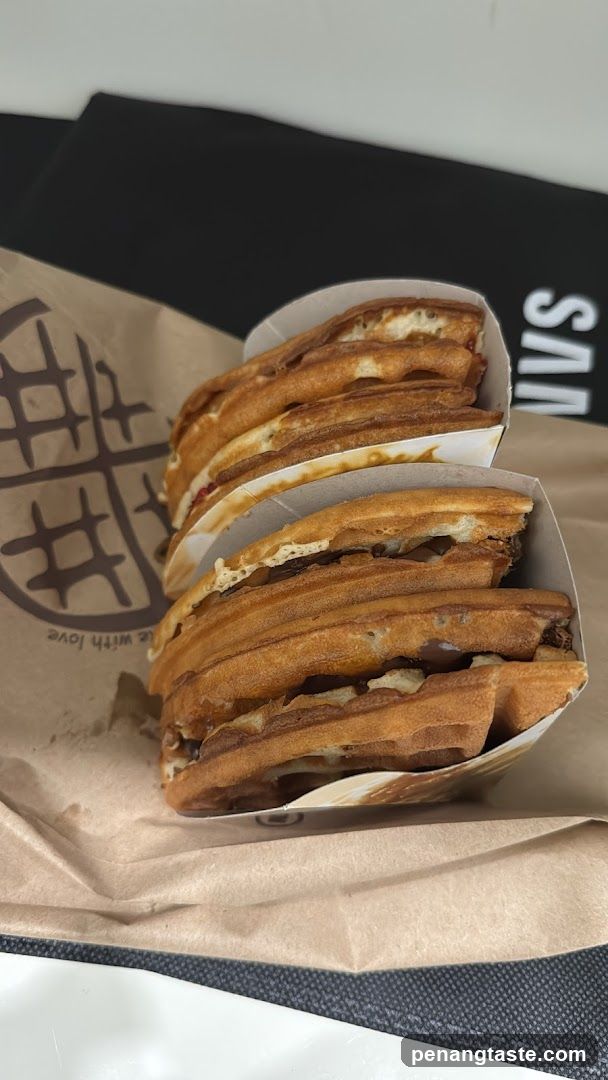 Waffle Sandwiches in Paper Cups