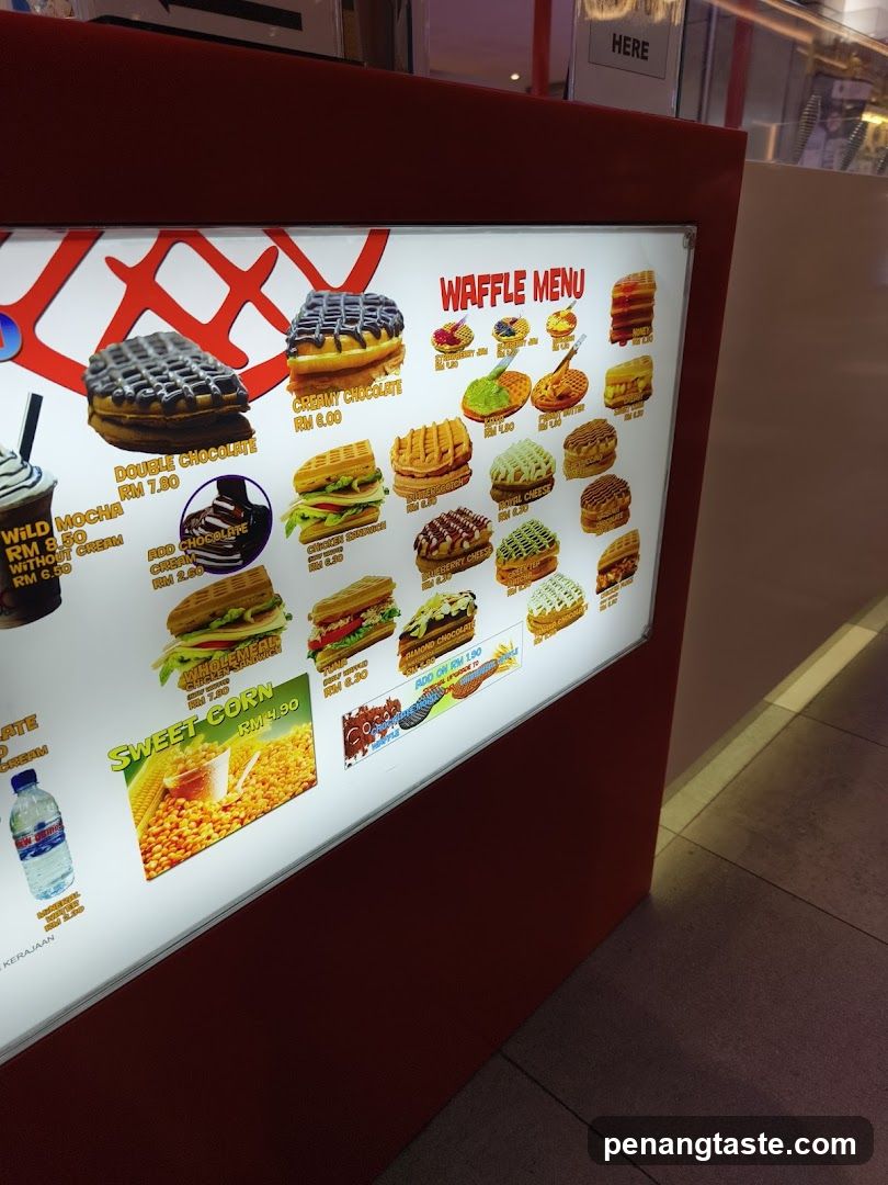 Waffle Menu Display