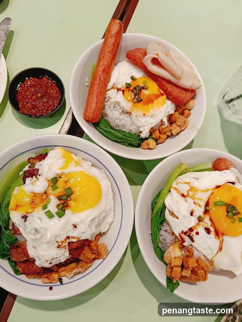 Fried Rice Bowls with Egg and Sausage