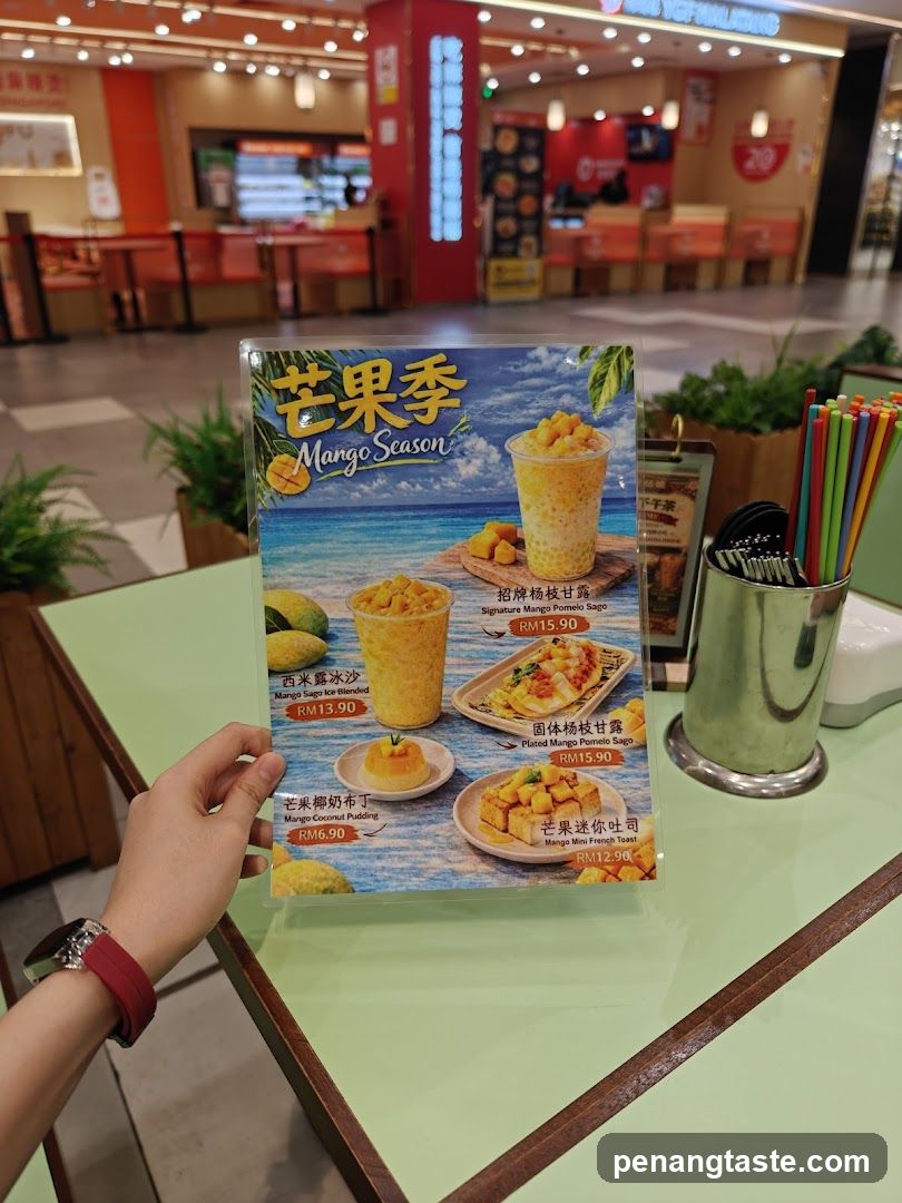 Mango Season Menu Display