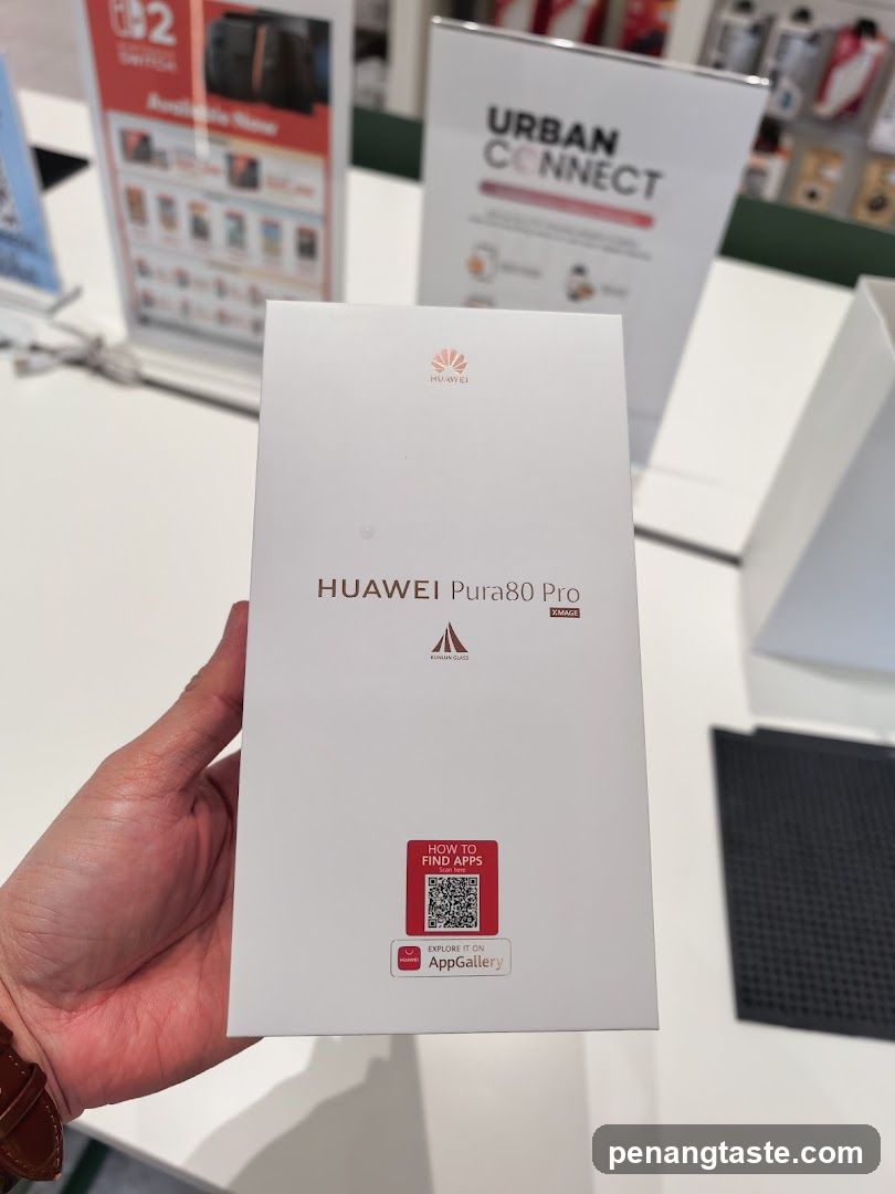 Huawei Pura80 Pro Box Held in Hand