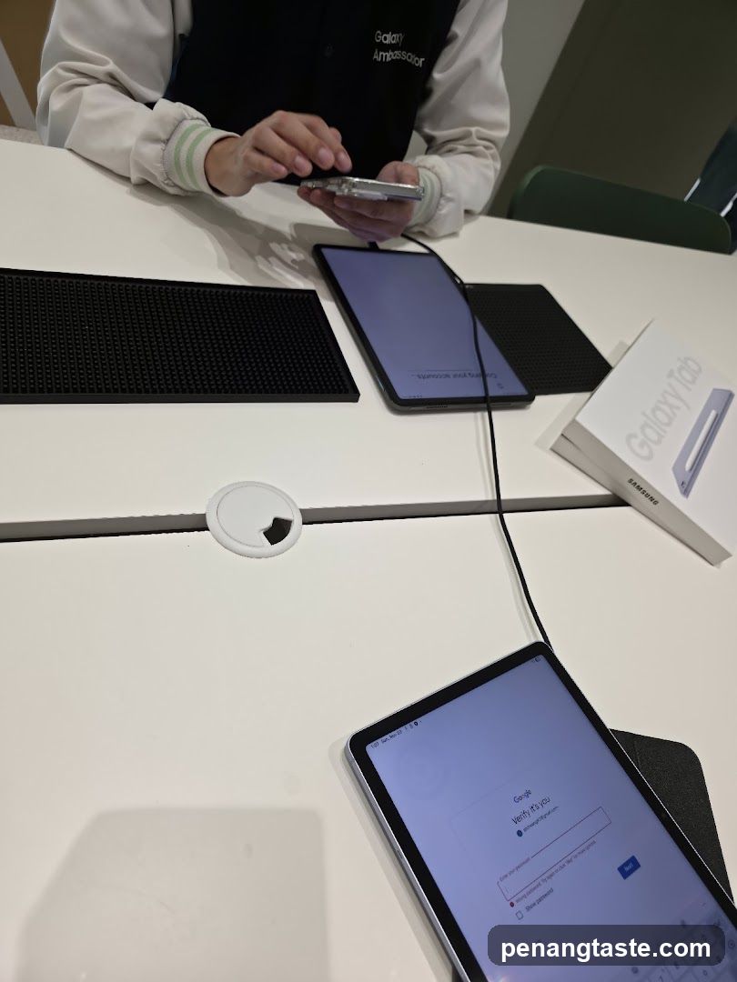 Samsung Galaxy Ambassador at Display Table