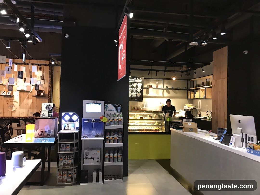 Interior of a modern café or retail space