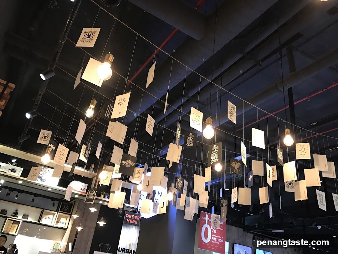 Interior of a café or retail space